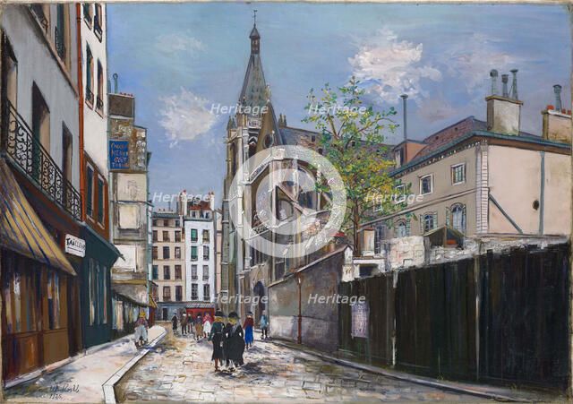 The Church of Saint-Séverin (Église Saint-Séverin), Paris, 1925. Creator: Maurice Utrillo.