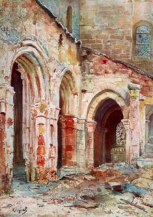 The Church of Sermaize 1914, (1926).Artist: Pierre Vignal