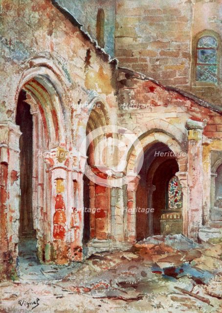 'The Church of Sermaize', 1914, (1926).Artist: Pierre Vignal