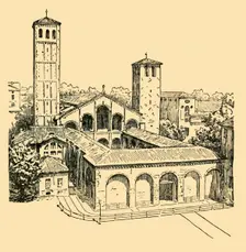 The Church of St. Ambrose at Milan c1930. Creator: Unknown