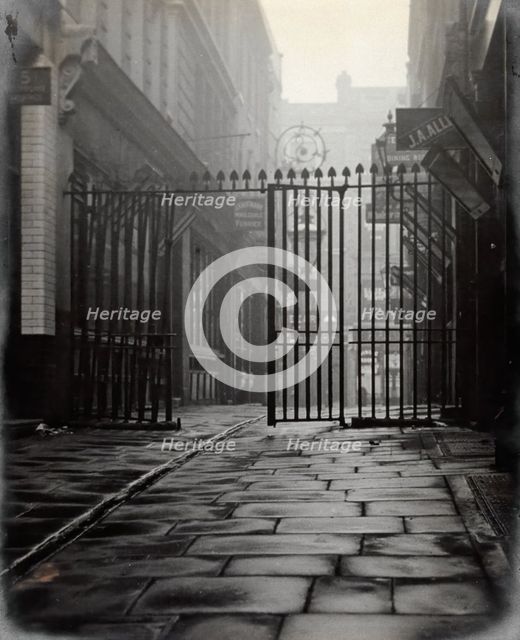 The church of St Bartholomew the Great and surrounding area; iron gates leading to..., 1909 Creator: GW Miller.