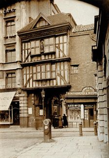 The church of St Bartholomew the Great and surrounding area; the entrance to the church... Creator: Rev CF Fison