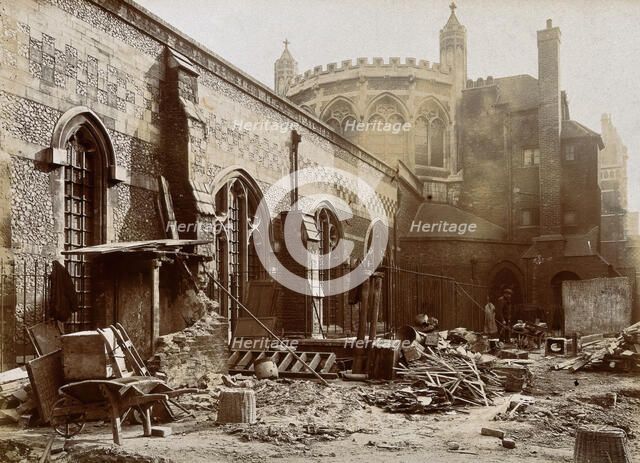 The church of St Bartholomew the Great; exterior view of the apse and the north side of Rahere's... Creators: Rev CF Fison, WF Taylor.