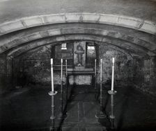 The church of St Bartholomew the Great; interior of the crypt..., c1900s. Creator: WF Taylor