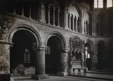 The church of St Bartholomew the Great: interior view showing a corner of the ground floor, 1902. Creator: Rev CF Fison