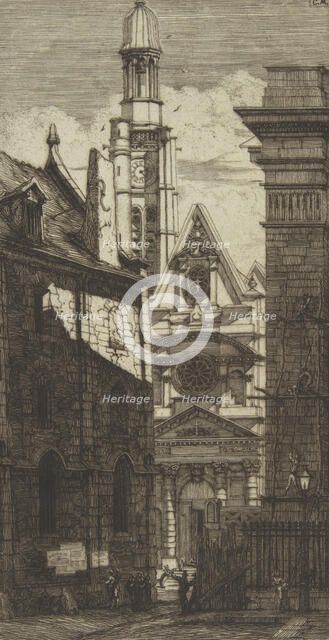 The Church of St. Etienne-du-Mont, Paris, 1852. Creator: Charles Meryon.