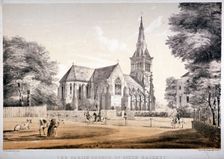 The Church of St John of Jerusalem, Hackney, London, c1850. Artist: CJ Greenwood