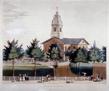 The Church of St John at Hackney, London, 1819. Artist: James Pollard