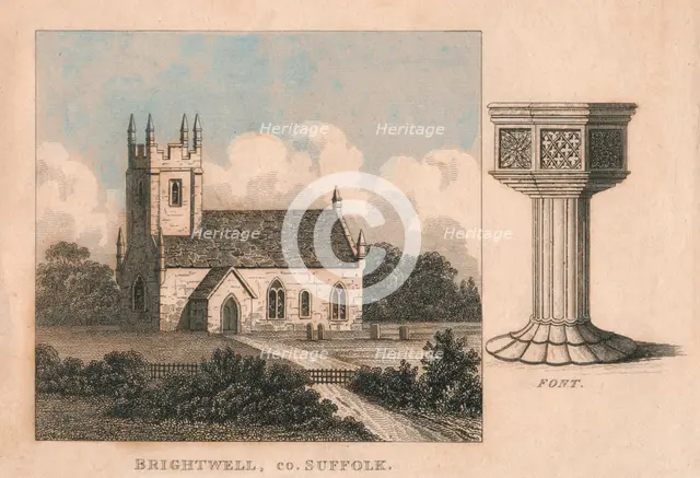 The church of St John the Baptist, Brightwell, Suffolk, 19th century? Creator: Unknown.