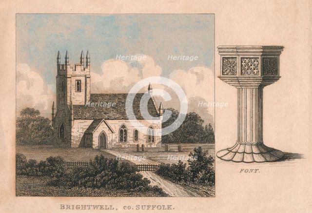 The church of St John the Baptist, Brightwell, Suffolk, 19th century? Creator: Unknown.