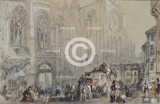 The Church of St Julien, Tours, c1830. Artist: JMW Turner.
