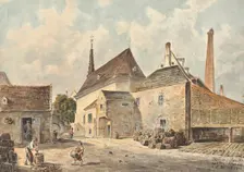 The Church of St. Marx in Vienna, 1858. Creator: Emil Hutter