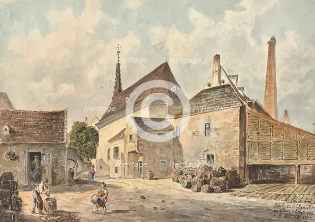 The Church of St. Marx in Vienna, 1858. Creator: Emil Hutter.