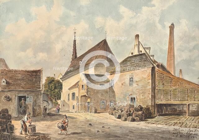 The Church of St. Marx in Vienna, 1858. Creator: Emil Hutter.