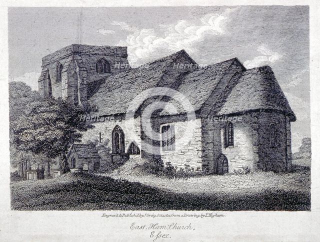 The Church of St Mary Magdalene, East Ham, Newham, London, 1812.                                     Artist: John Greig