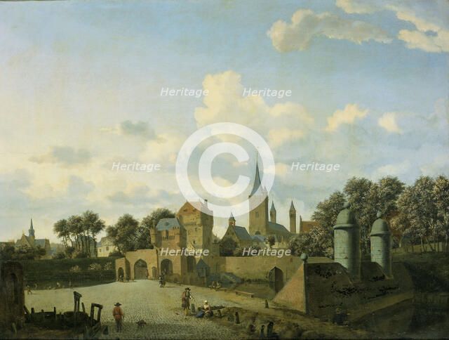 The Church of St Severin in Cologne in an Imaginary Setting, 1660-1672. Creator: Jan van der Heyden.