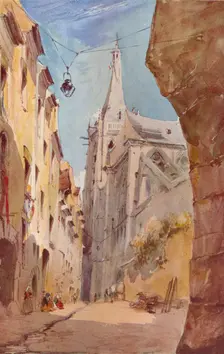 The Church of St. Severin, Paris 19th century. Artist: James Holland