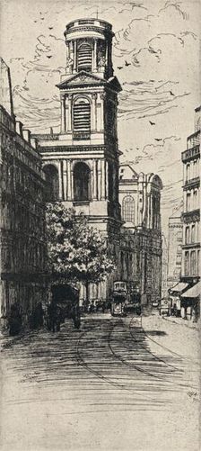 The Church of St Sulpice 1915. Artist: Caroline Helena Armington