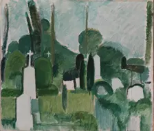The Churchyard in Svanninge, 1920. Creator: Harald Giersing