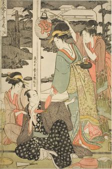 The Chushingura Drama Parodied by Famous Beauties: A Set of Twelve Prints (Komei..., c. 1794/95. Creator: Kitagawa Utamaro