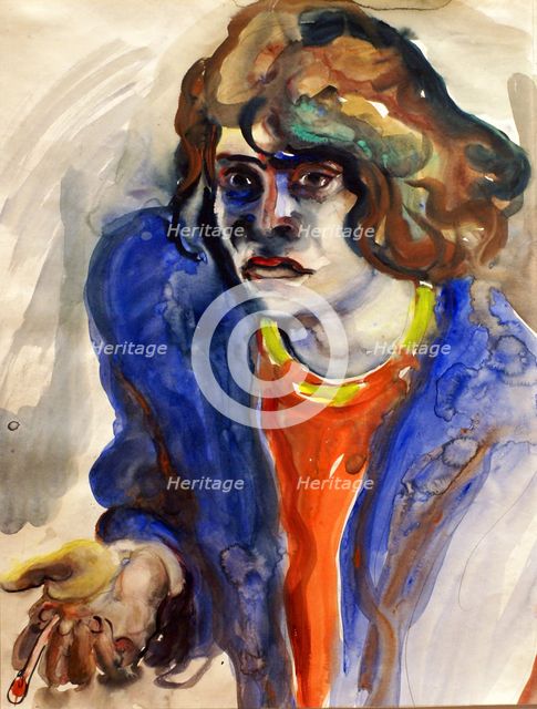 The cigarette break (Self-portrait) , 1931. Creator: Lohse-Wächtler, Elfriede (1899-1940).