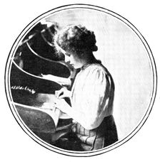 The cigarette-maker: filling, 1909. Creator: Unknown