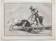 The Cid Campeador Spearing Another Bull, 1815-1816. Creator: Francisco de Goya (Spanish, 1746-1828)