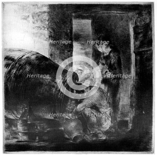 'The Cider Barrel', 1929. Artist: Edmund Blampied