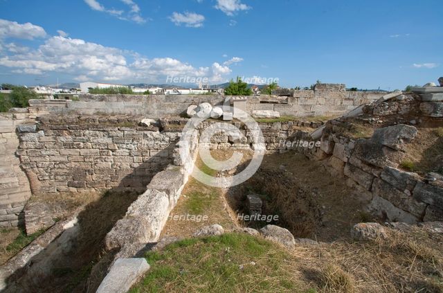 The cisterns at Eleusis, Greece. Creator: Samuel Magal.