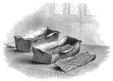 The cists in Southover Church, 1845. Creator: Richard Henry Nibbs