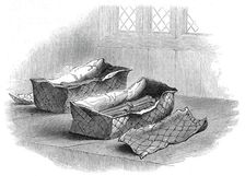 The cists in Southover Church, 1845. Creator: Richard Henry Nibbs