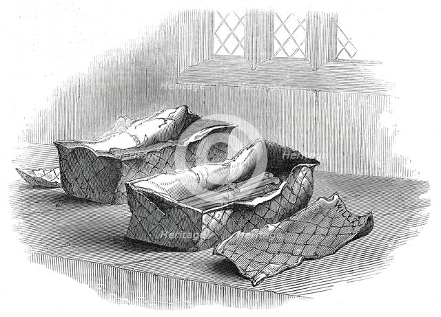 The cists in Southover Church, 1845. Creator: Richard Henry Nibbs.