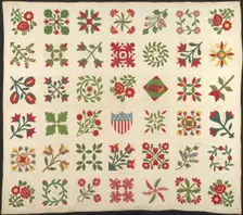 The Circuit Rider's Quilt, Ohio, c. 1862. Creator: Unknown