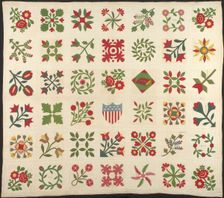 The Circuit Rider's Quilt, Ohio, c. 1862. Creator: Unknown