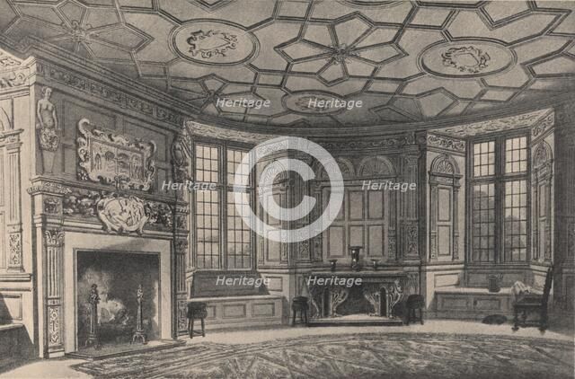 The circular dining-room, Longford Castle, Wiltshire, 1915.  Artist: Unknown.