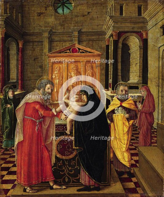 The circumcision of Christ, ca 1475. Creator: Butinone, Bernardino (active 1450-1510).