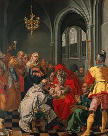 The circumcision of Christ. Creator: Goltzius, Hendrik, 1558-1617 (After)