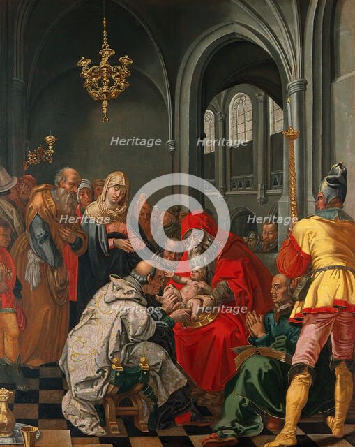 The circumcision of Christ. Creator: Goltzius, Hendrik, 1558-1617 (After).