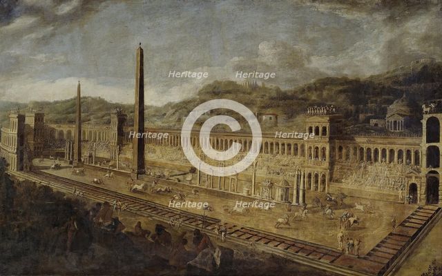 The Circus Maximus in Rome, 1638. Creators: Viviano Codazzi, Domenico Gargiulo.