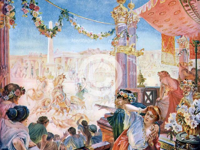 The Circus of Nero or the Circus of Caligula, Rome, (1901).  Artist: Heilbronn