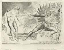 The Circle of the Corrupt Officials; The Devils Tormenting Ciampolo, 1827. Creator: William Blake
