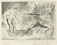 The Circle of the Corrupt Officials; The Devils Tormenting Ciampolo, 1827. Creator: William Blake