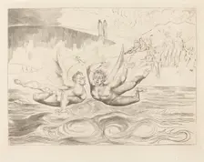 The Circle of the Corrupt Officials; the Devils Mauling Each Other, 1827. Creator: William Blake