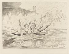 The Circle of the Corrupt Officials; the Devils Mauling Each Other, 1827. Creator: William Blake