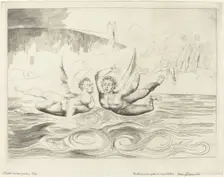 The Circle of the Corrupt Officials; The Devils Mauling Each Other, 1827. Creator: William Blake