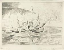 The Circle of the Corrupt Officials; The Devils Mauling Each Other, 1827. Creator: William Blake