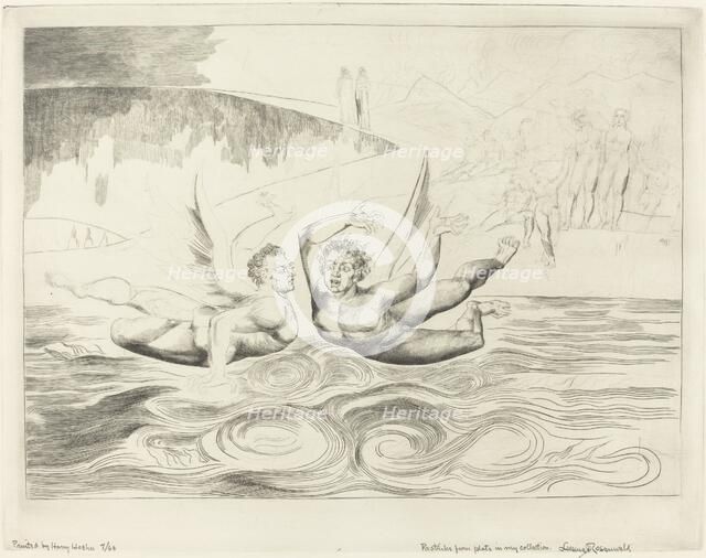 The Circle of the Corrupt Officials; The Devils Mauling Each Other, 1827. Creator: William Blake.