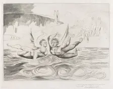 The Circle of the Corrupt Officials; the Devils Mauling Each Other, 1827. Creator: William Blake