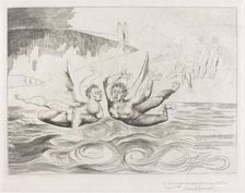 The Circle of the Corrupt Officials; the Devils Mauling Each Other, 1827. Creator: William Blake