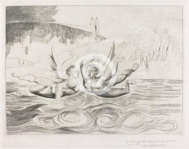 The Circle of the Corrupt Officials; the Devils Mauling Each Other, 1827. Creator: William Blake.